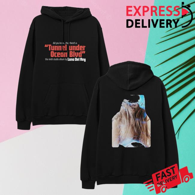 Lana Del Rey Merch Under Ocean Blvd Hoodie In Black