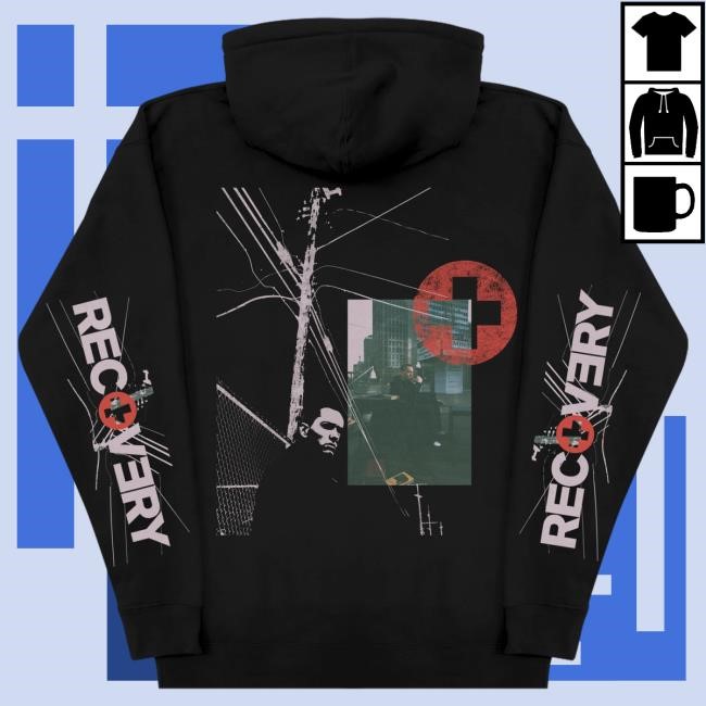 Eminem Recovery 15th Anniversary Collage Attractive Hoodie Eminem Merch Store Shop Official Slim Shady