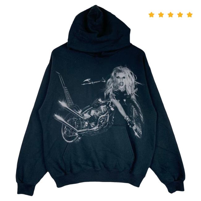 Official Interscope Records LadyGaga Merch Clothing Store Lady Gaga The Tenth Anniversary Pullover Sweatshirt