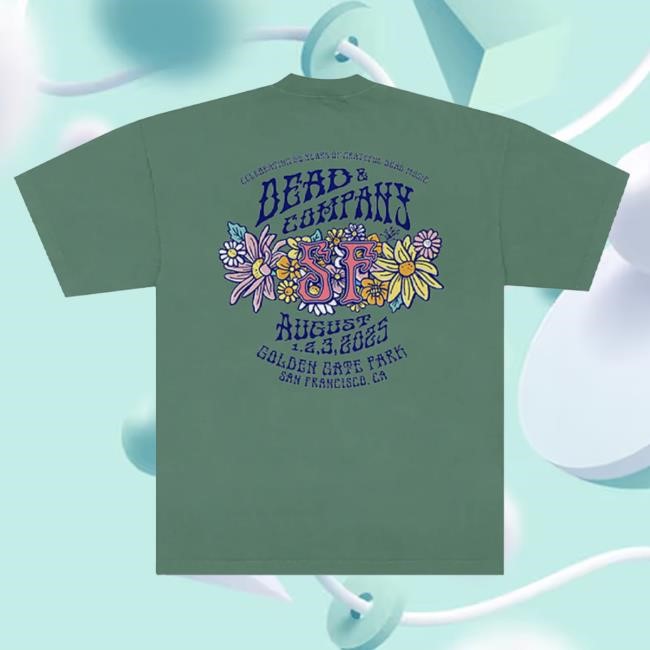 Dead And Company Store Merch Dead & Company Golden Gate Park Flowers Shirt