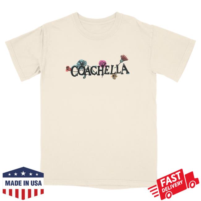 Official Coachella Merch Store Shop Flower Child 2024 Lineup Tshirt