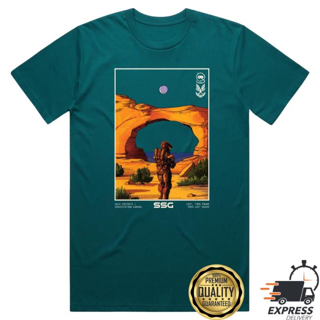 Spacestation X Halo Arch Shirts Teal