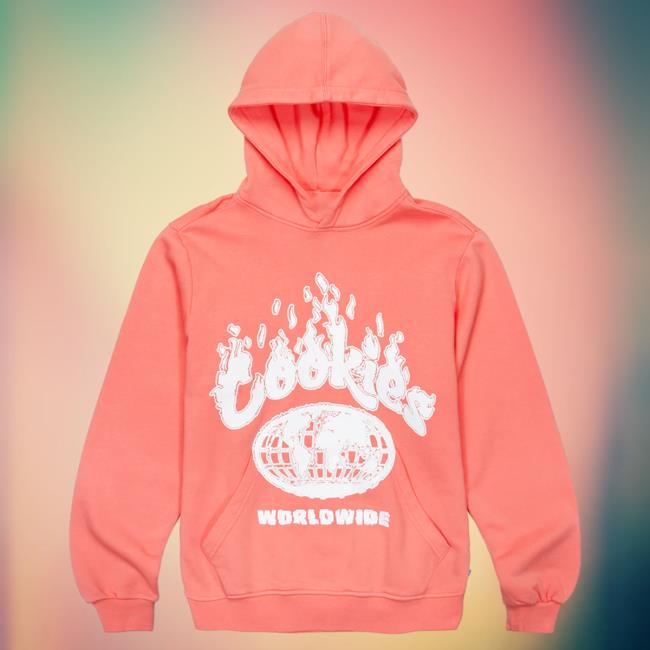 Official Cookies Merch Store Cookies Spring 2 Slow Burn Pigment Pull Over Hoodie Salmon Apparel Clothing Shop Cookiessf