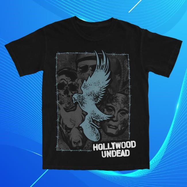 Official Sumerian Records Merch Hollywood Undead - 'Masks' Black Tshirt SumerianRecords