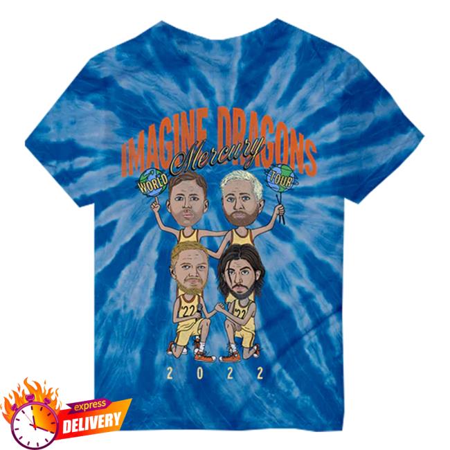 Official Imagine Dragons Apparel Store Merch Mercury Cartoon Tie Dye Tshirt Imagine Dragons Shop