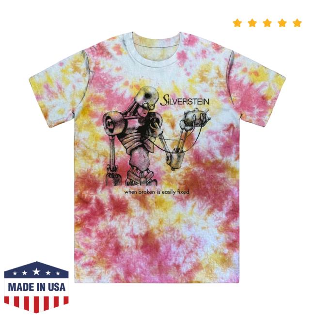 Official Silverstein Shop When Broken is Easily Fixed Dye Tee Shirt