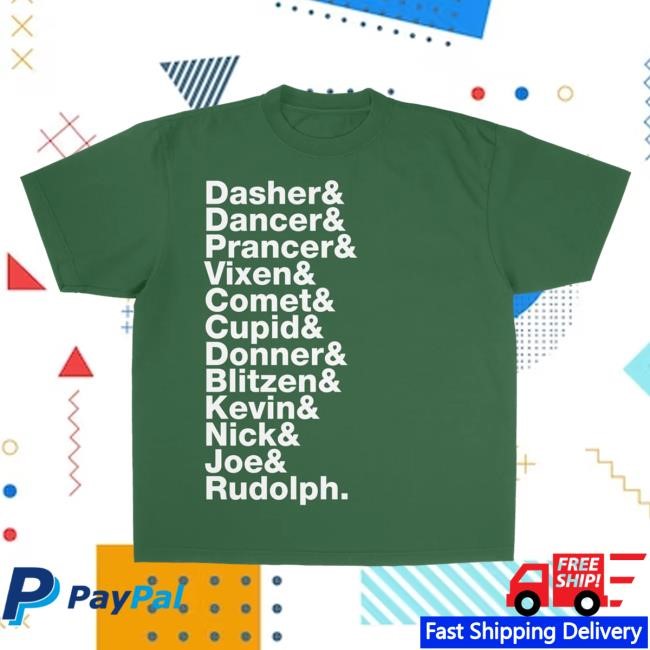 Reindeer x Jonas Brothers Green New Tee Jonas Brothers Merch Shop