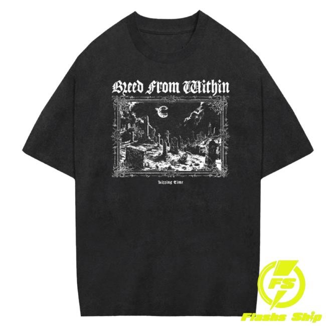 Official Bleed From Within Shop Merch Graveyard Acid Wash Shirt