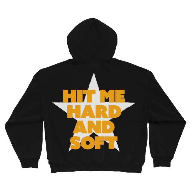 Official Billie Eilish Merch Store Billie Eilish Hit Me Star Black Hood