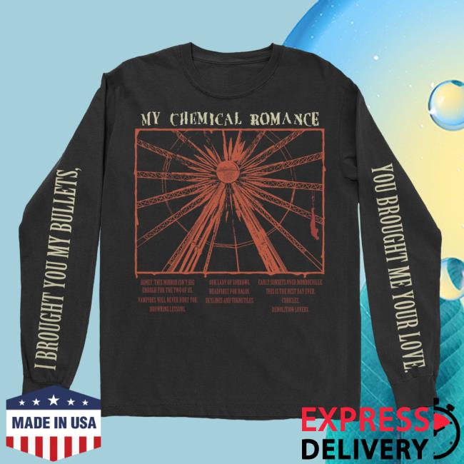 My Chemical Romance Merch Bullets Track Longsleeve T-Shirt