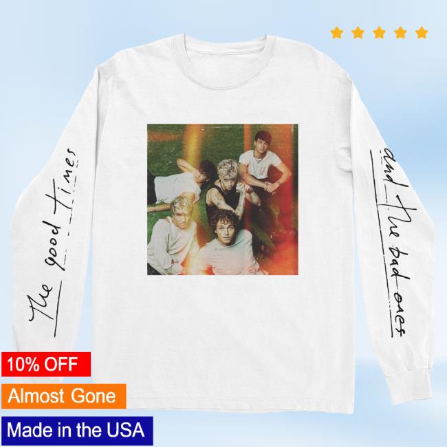 Official Merch Bar Why Don't We Store Shop Good Times Cover Long Sleeve Tee Shirt White MechBar