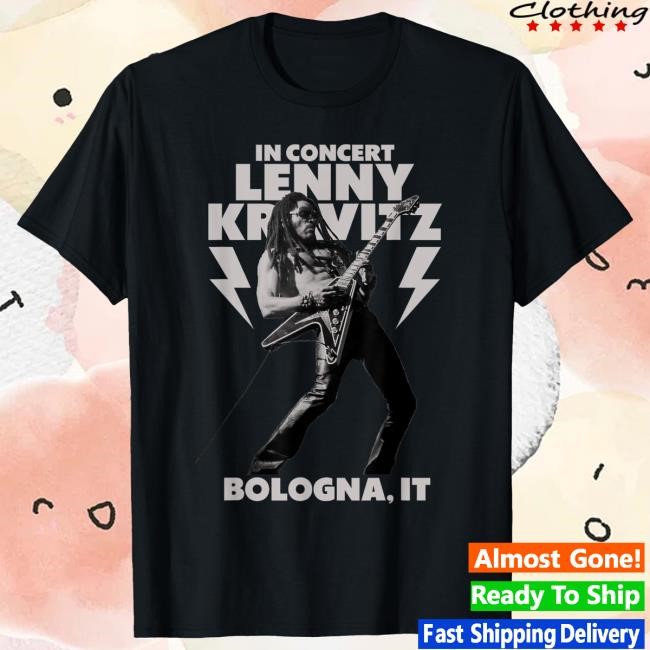 Official Lenny Kravitz – Blue Electric Light Tour 2025 Bologna Tshirt