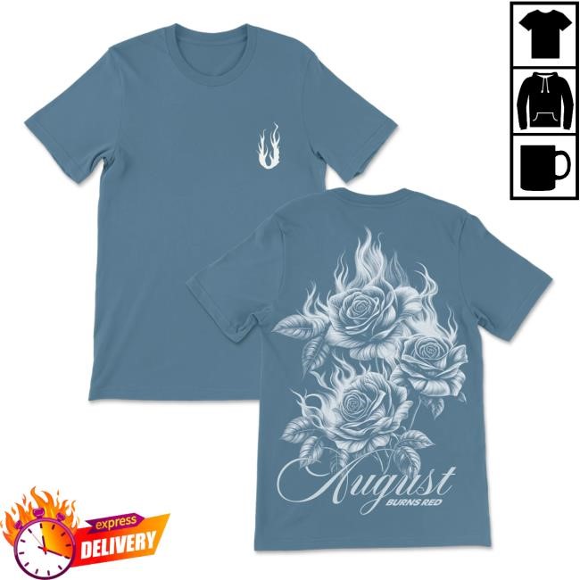 Official August Burns Red Burning Flowers Blue Hot Shirt