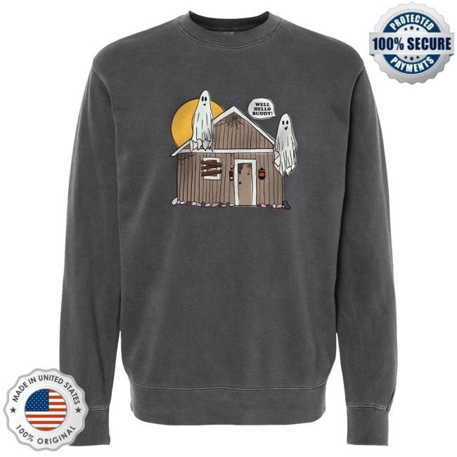 Official Old Time Hawkey Hello Buddy Halloween Crew neck Sweatshirt
