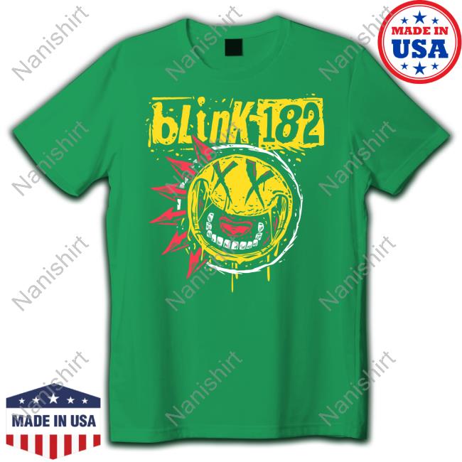 Official Blink 182 Tour Punk Smiley Shirt