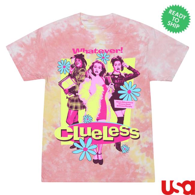 Official Studiohouse Designs Clueless Girls Tie Dye Shirt New Funnel Cake (Pink/Yellow)