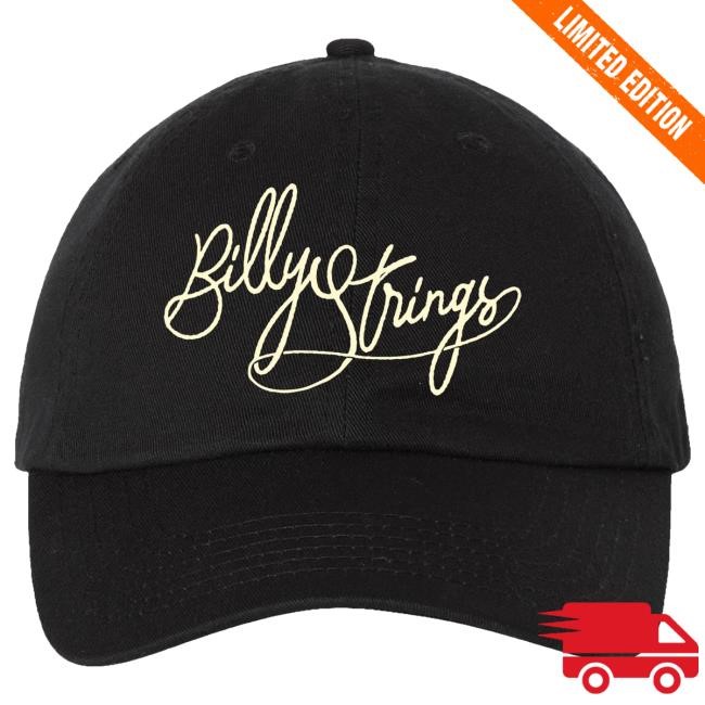 Official Billy Strings Merch Store Shop Billy Strings Cursive Embroidered Dad Hat (Ryan Dunn)