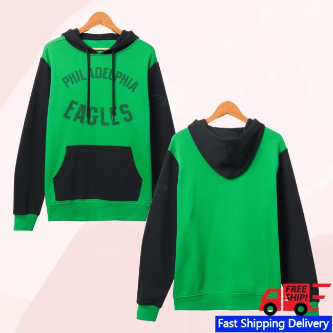 Official Junk Food Apparel Clothing Store Shop Junkfoodclothing Philadelphia Eagles Logo Goal Line Pullover Sweatshirt