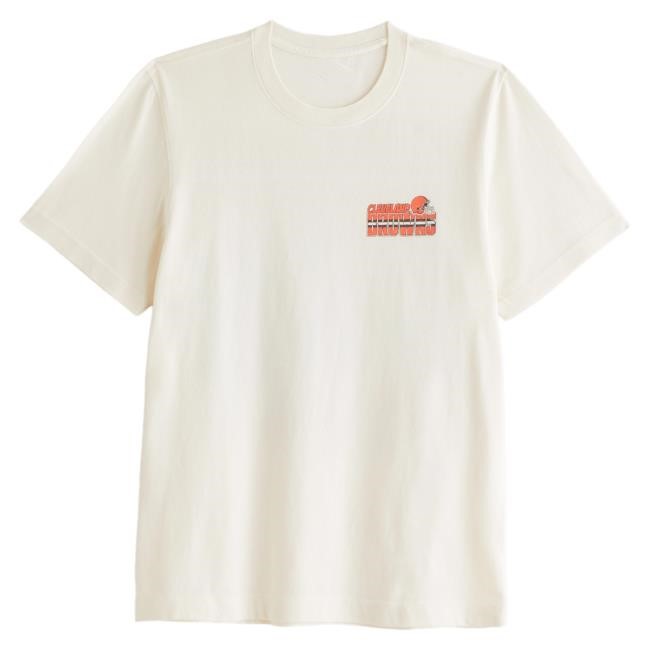 Official Abercrombie And Fitch Cleveland Browns Graphic Tees NFL by Abercrombie