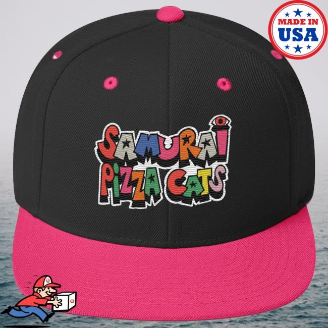 Samurai pizza Cats - Snapback Hat Black/Red | Bull Airs Official | BullAirs