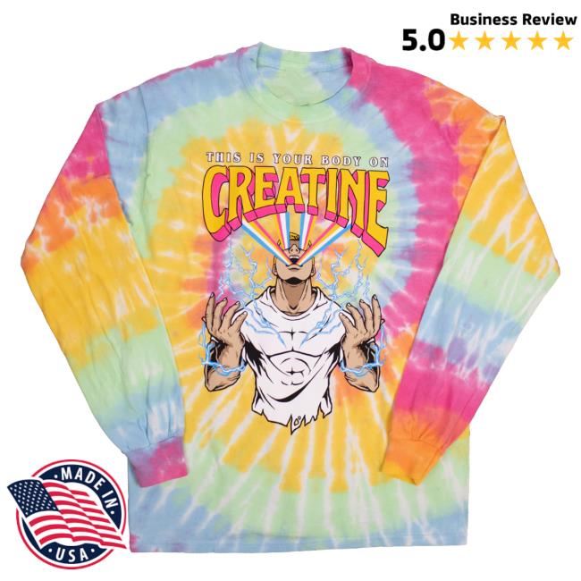 Raskol Apparel Your Body On Creatine Tie Dye Long Sleeve Shirt New RaskolApparel