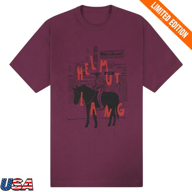 Official Capsule Nyc Helmut Lang Scribbled Logo Tee Rasberry Capsulenyc