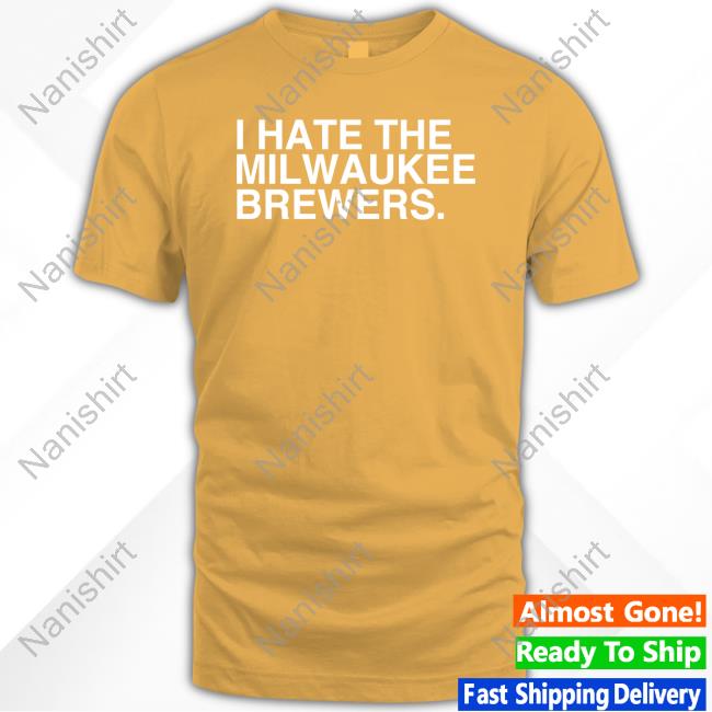 Official Obvious Shirts Merch I Hate The Milwaukee Brewers Hoodie