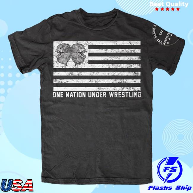 Black And Brave One Nation Under Wrestling Top Shirt