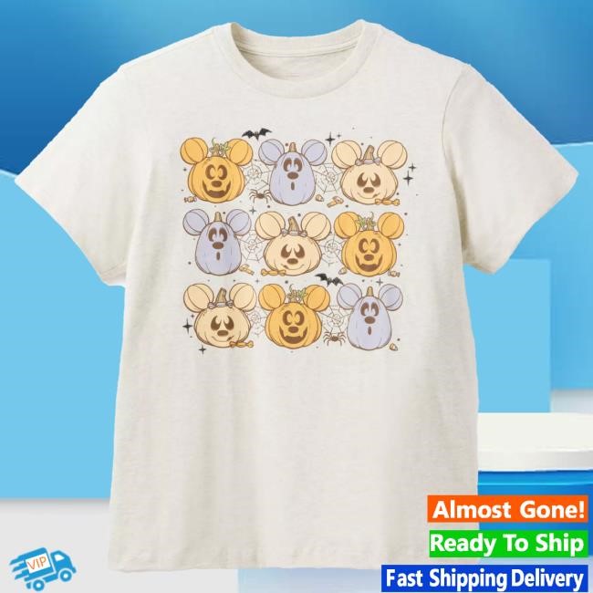 Official Disney Merch Mickey Mouse Jack-o'-Lantern Tee for Women
