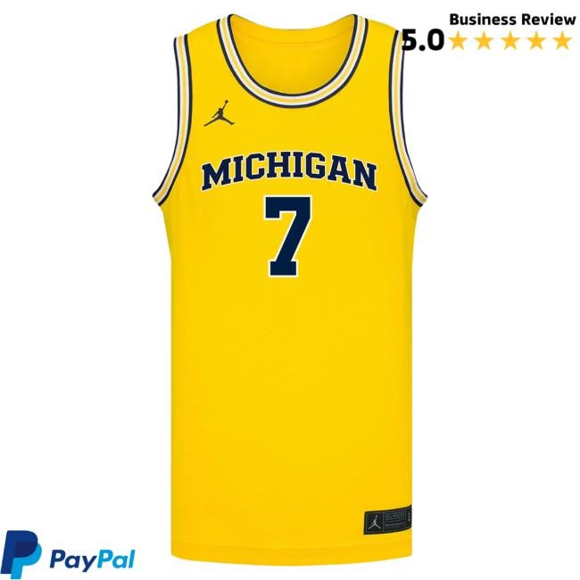 Michigan Wolverines #7 Jessica Fields Student Athlete Maize Women's Basketball Jersey Tshirt The M Den Shop Official