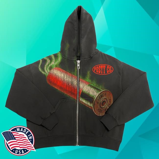 Official Post Malone Merch Store Stoney Hunting Club Zip Up Popover Hoodie
