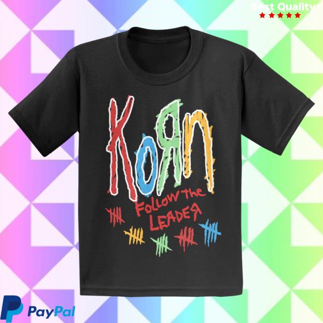 Official Korn Merch Store Ftl Follow The Leader Chalk Colors T Shirt Kornwebstore Shop