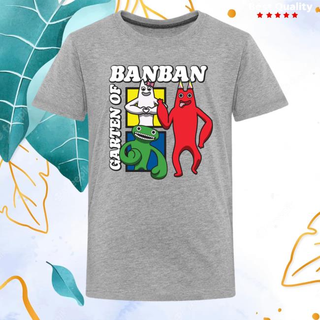 Euphoric Brothers Merch Garten Of Banban Character Squares Grey T Shirt Epicdrops