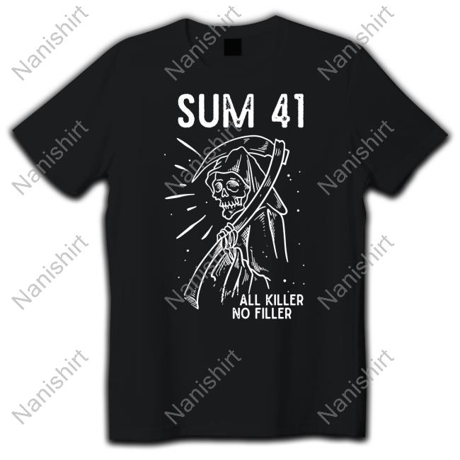 Official Sum 41 Merch All Killer No Filler Shirts