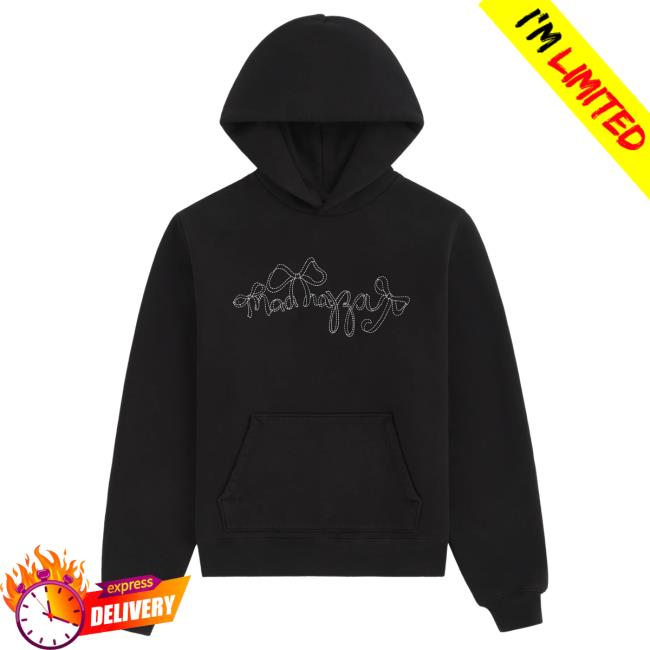 Official Madhappy Clothing Merch Store Our Seasonal Graphics Bow Sweatshirts Black Mad Happy Shop