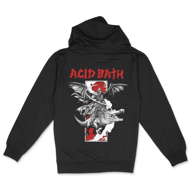 Official Acid Bath Merch Store Alligator Zip Up Hood