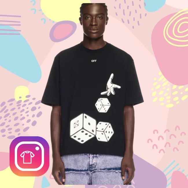 Off---White Black Dices Skate S/S Tee Shirt