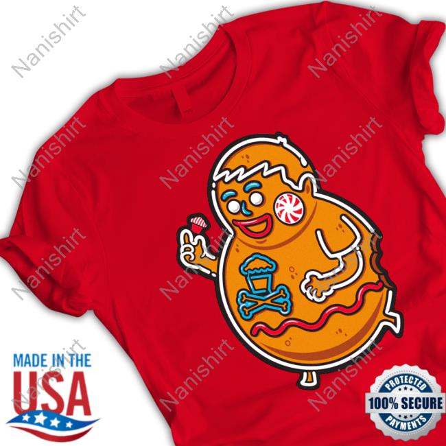 Official Johnny Cupcakes Merch Jc Vault Gingerbread Big Kid Red T-Shirt