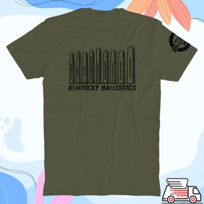 Official Kentucky Ballistics Merch Bunker Branding Kentucky Ballistics Elephant Bullets New Shirt Military Green BunkerBranding KentuckyBallistics