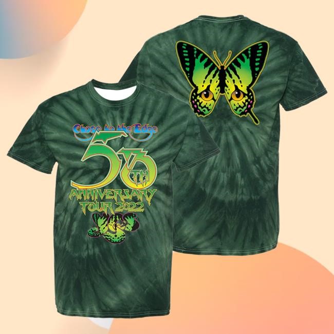 Yes Official Store "Close To The Edge" 50Th Anniversary 2022 Tour T Shirt