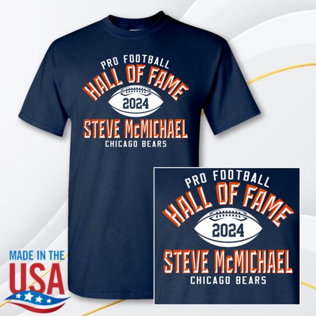 Pro Football Hall Of Fame Steve Mcmichael Chicago Bears Shirt New