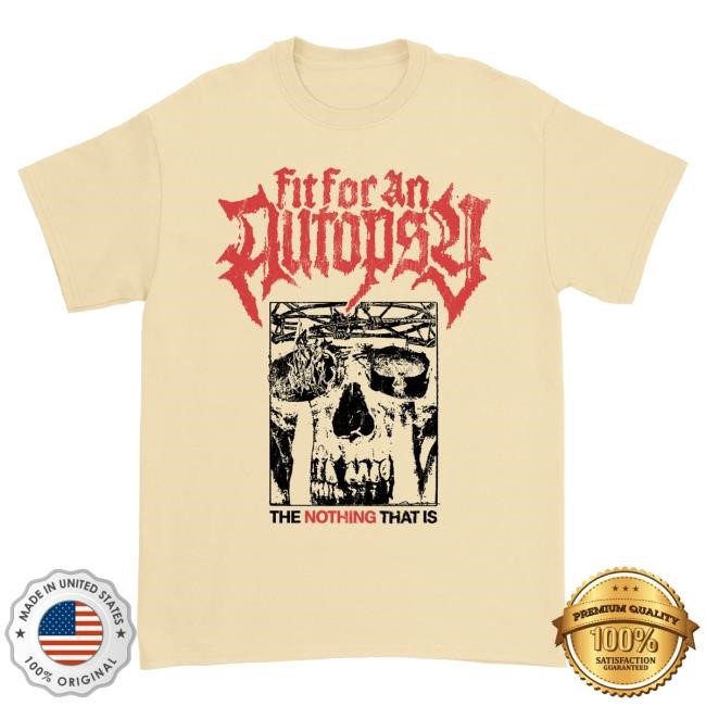 Official Fit For An Autopsy Merch Halo Shirt New - Yellow