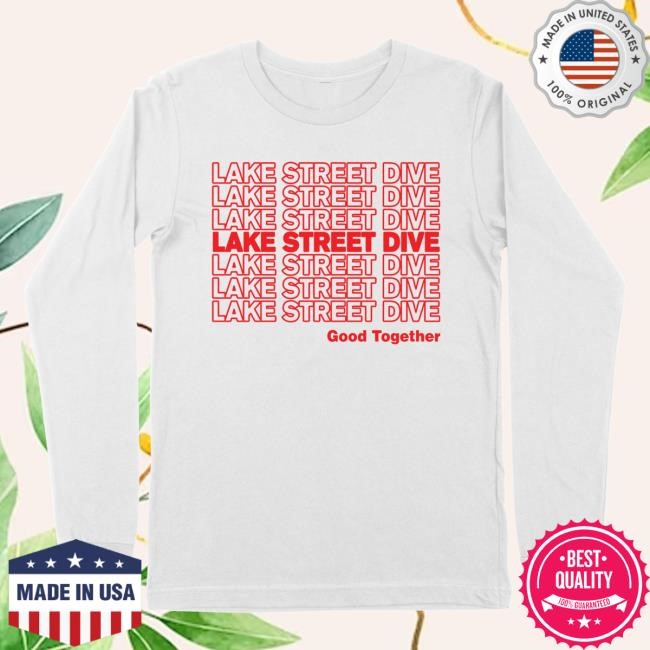 White Repeating Logo LS Shirt Apparel | Official Lake Street Dive Store