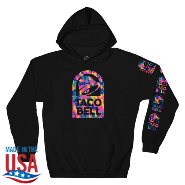 Official Taco Bell Apparel Clothing Store Shop Taco Bell Pattern Logo Crewneck Tacobell Merch