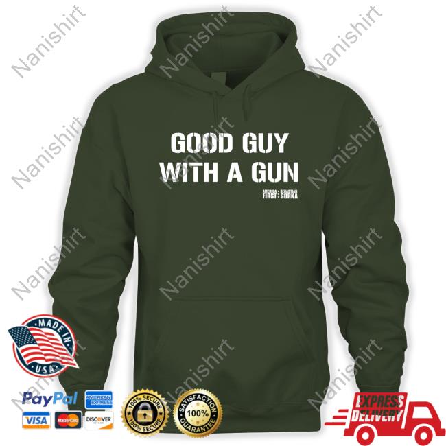 Official Ameican First Sebastian Gorka Shop Good Guy With A Gun Tee Shirt