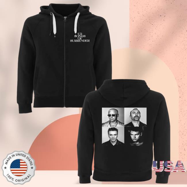 Official U2 Merch Shop Songs Of Surrender Album Zip-Up Hoodie