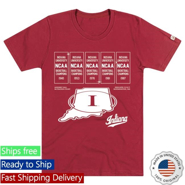 NCAA Tournament Banners Indiana Hoosiers Basketball Tee