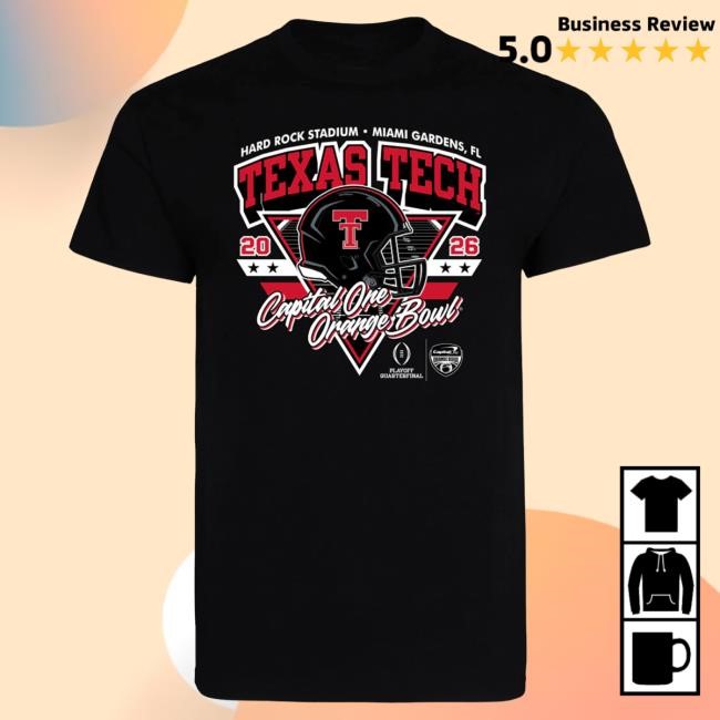 Official Red Raider Outfitter Texas Tech 2025 CFP Orange Bowl - Shirts - Ocean Drive - BLACK