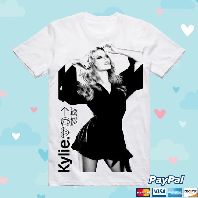 Official Kylie Minogue Merch Store Shop Kylie Minogue Tension White Top Shirt KylieMinogue