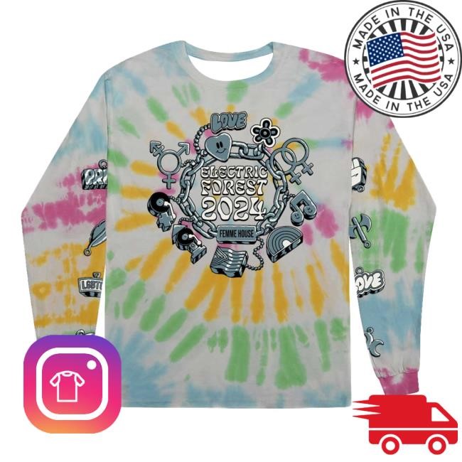 2025 Forest Goods Femme House Collab Long Sleeve Tee Electric Forest Festival Official
